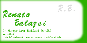 renato balazsi business card