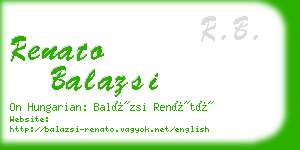 renato balazsi business card